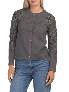 NANCY YANG Button Front Sweater